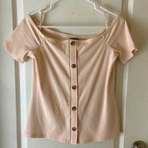 🆕 Ann Taylor Off The Shoulder Cream Blouse